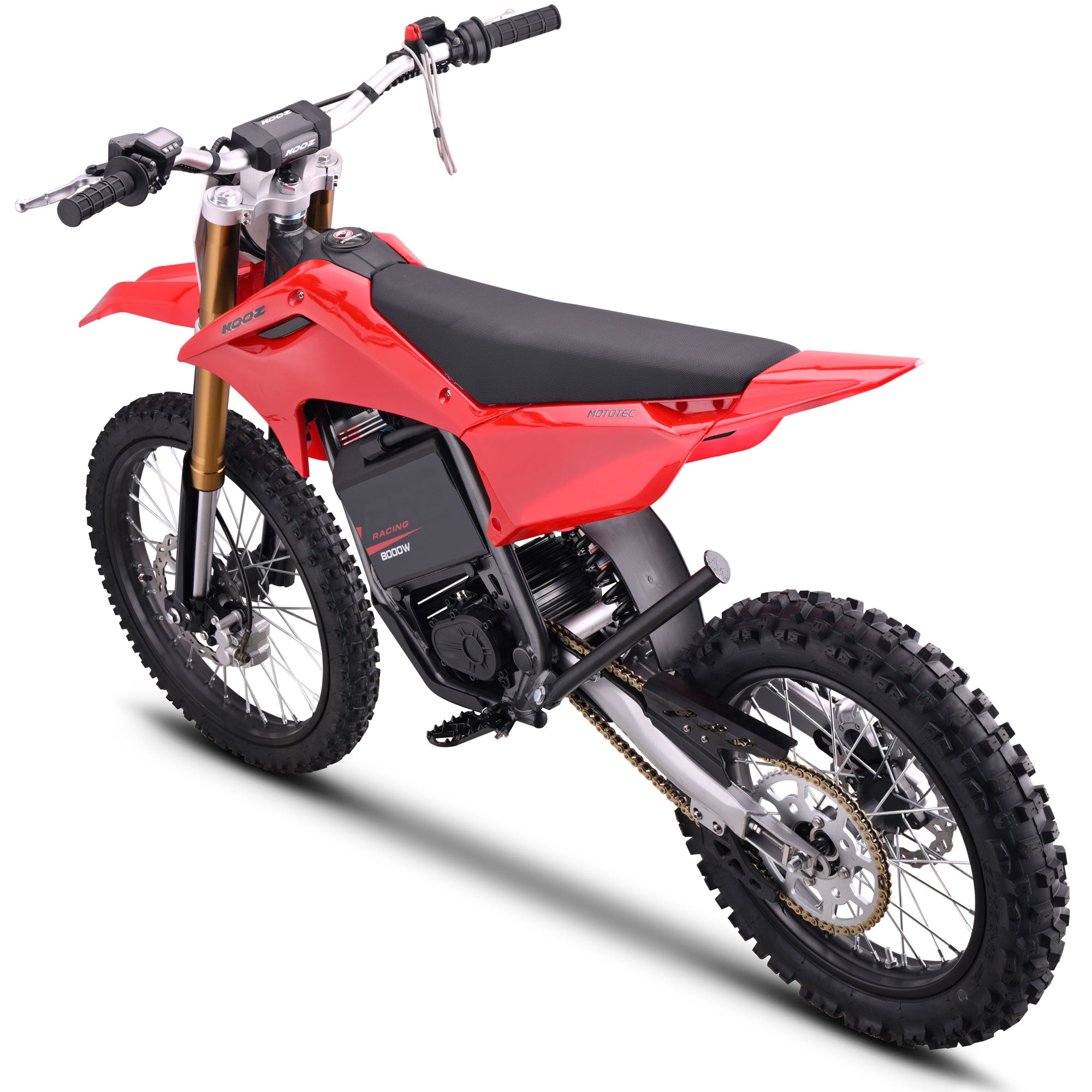 MotoTec 72v 8000w Pro Electric Dirt Bike 19/16 Lithium Red