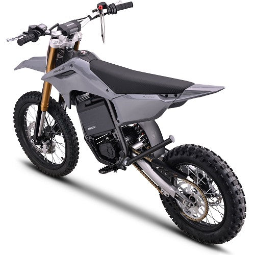 MotoTec 72v 8000w Pro Electric Dirt Bike 17/14 Lithium Grey
