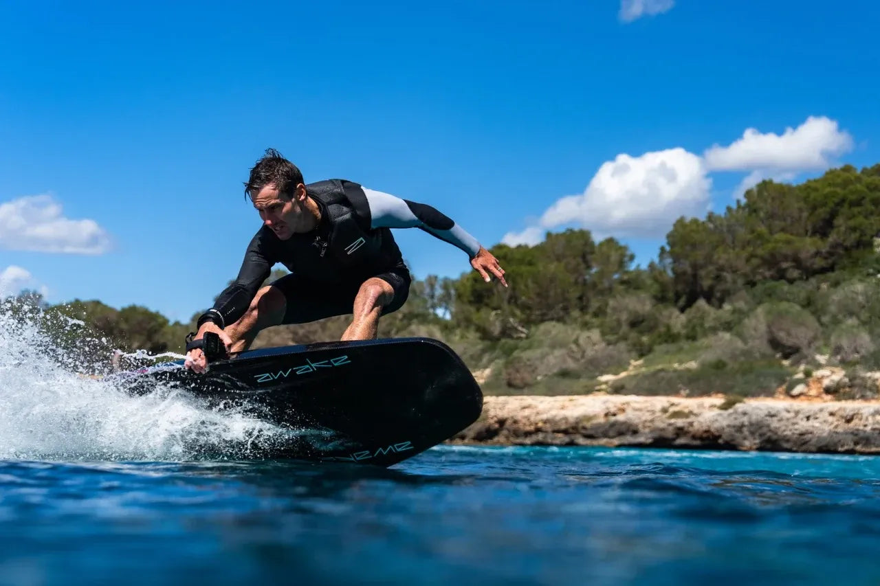 Awake RÄVIK Ultimate electric surfboard on the water